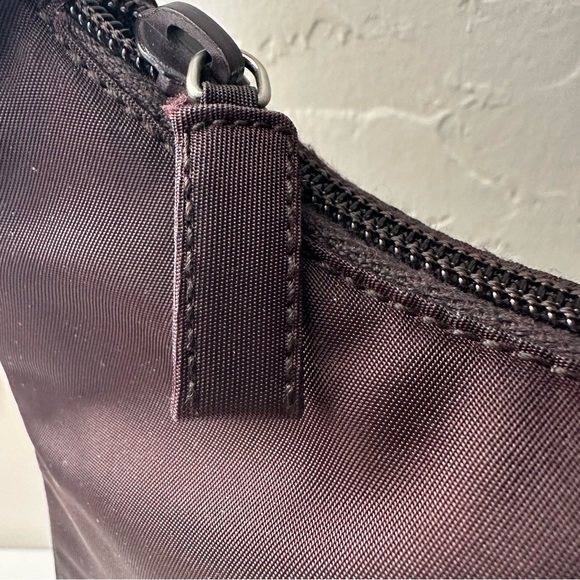 Prada Tessuto Nylon Mini Hobo Bag Dark Brown - Picture 6 of 10